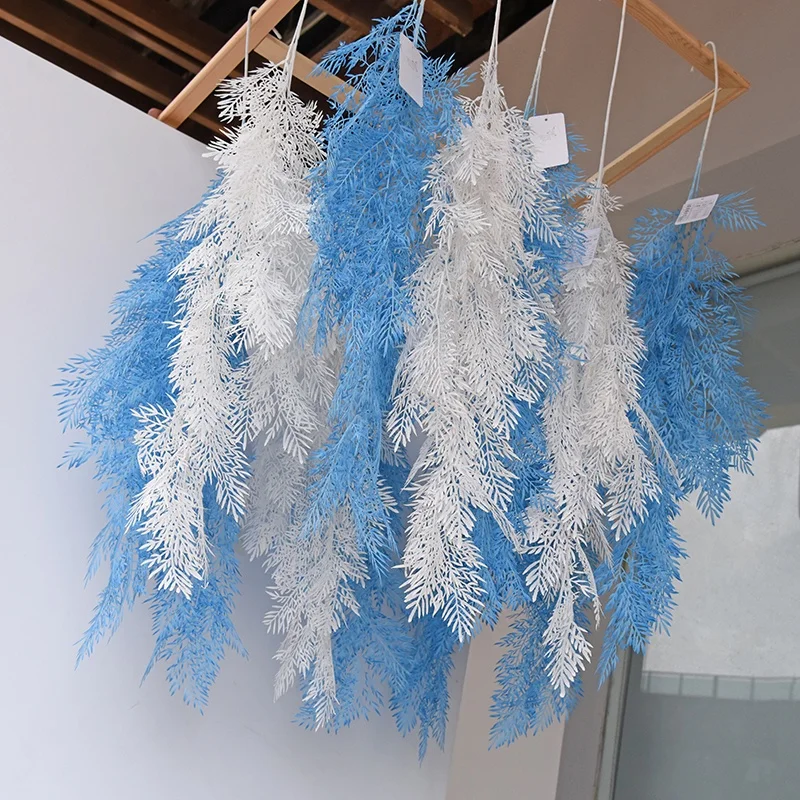 Blue Simulation phoenix Hanging Flower Wedding  party Decor home decoration garden decoration