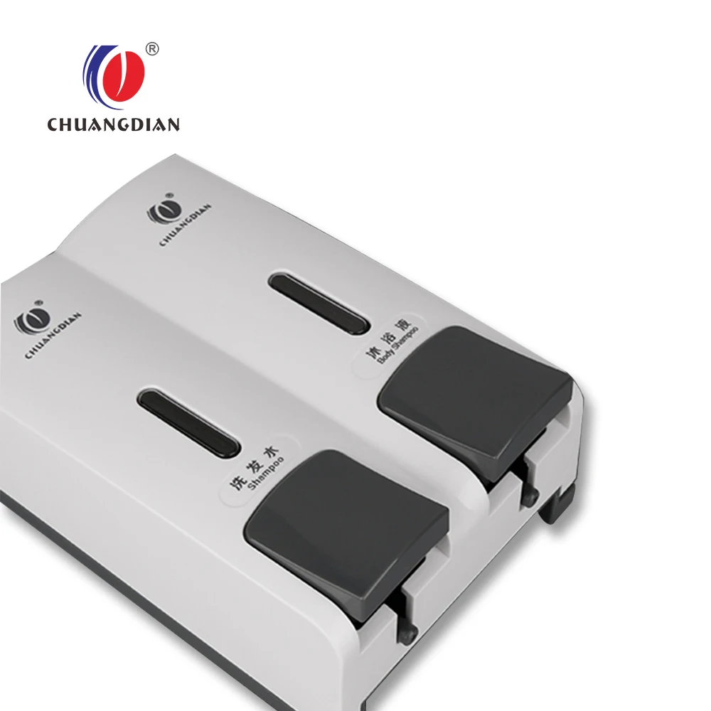 Chuangdian 300ml*2 public wall mount plastic soap dispenser hand washing machine