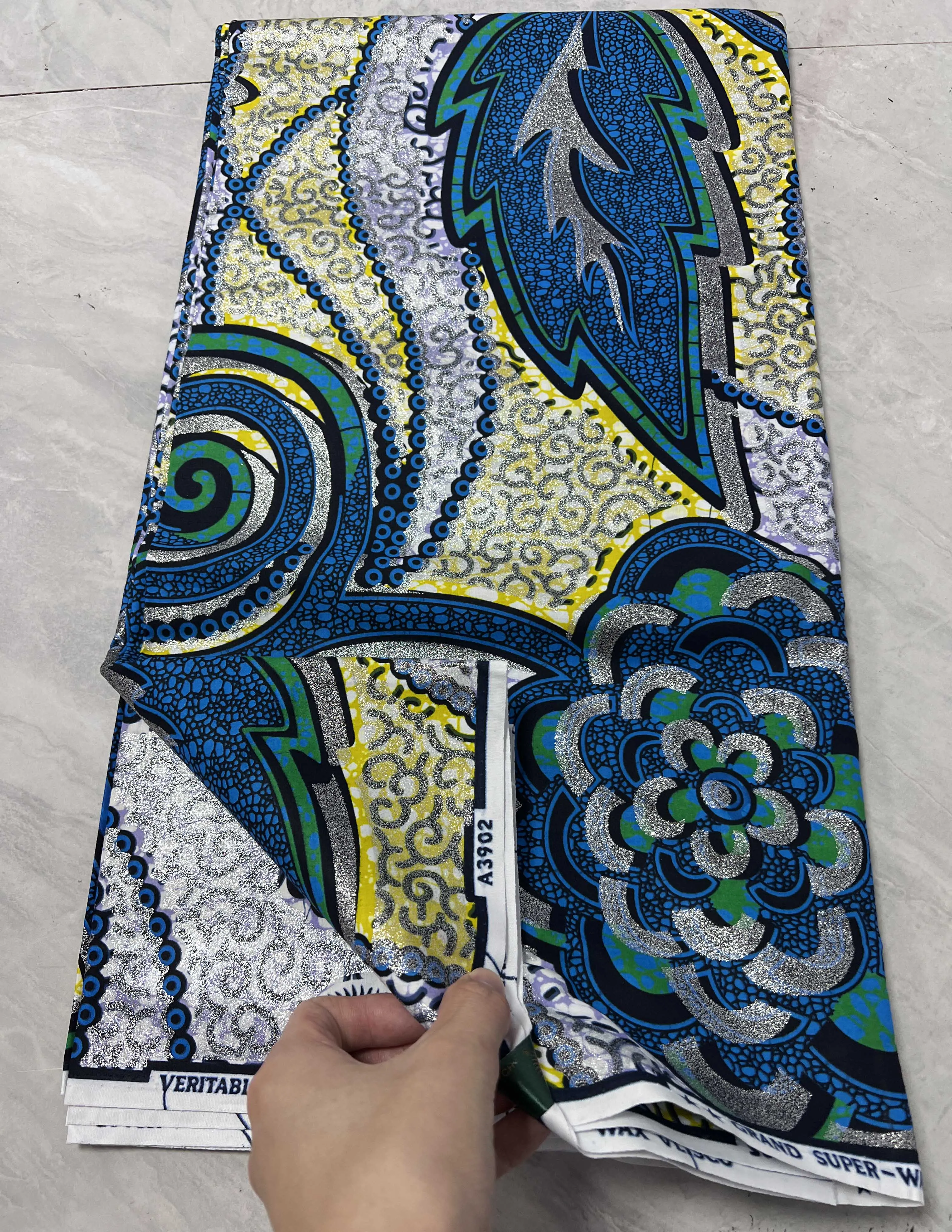 2024 New African Holland Wax Ankara 100%Cotton Real grand de Wax Print Fabric for Garment