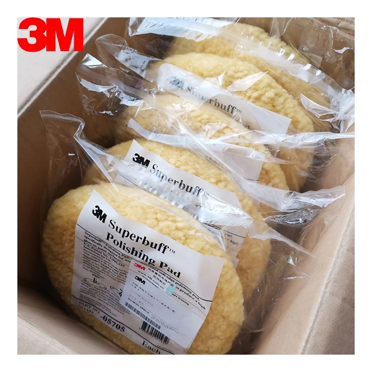 3M 05705 Automotive 229 mm Double-sided Screw-on Round Wool Polishing Balls Buffing Pads