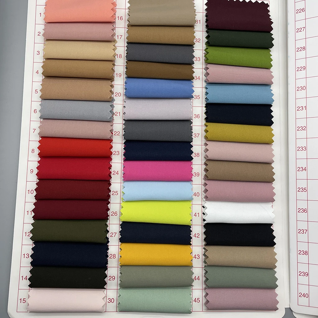 Hot selling woven solid colorful spandex broken twill polyester elastic buckling dyed stock fabric for jacket, coat