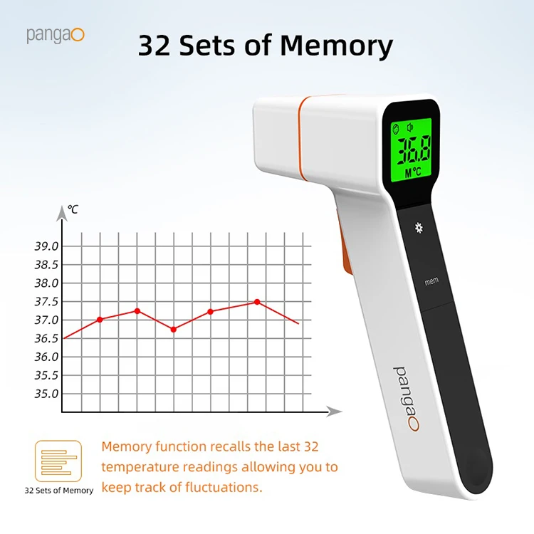 OEM Electric Fast Reading 32 Memories Non-contact Digital Infrared Baby Forehead Ear Temperature Thermometer
