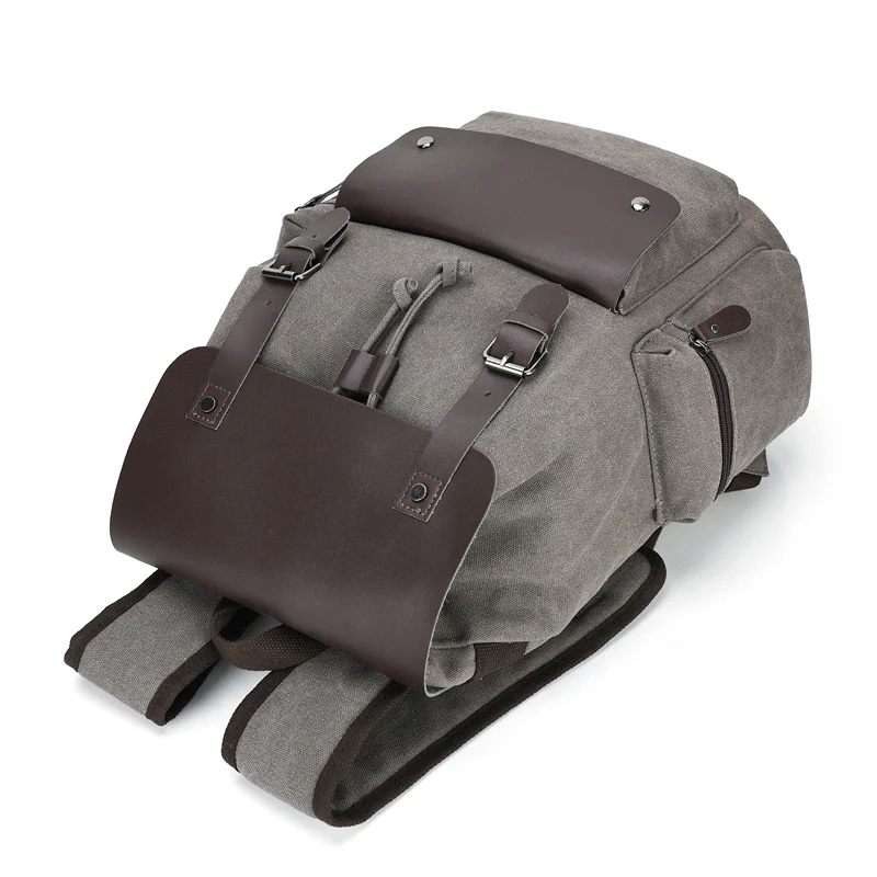 Vintage Canvas Casual Backpack 15.6 inch Laptop Backpack Mochilas Mens Canvas Travel Backpack