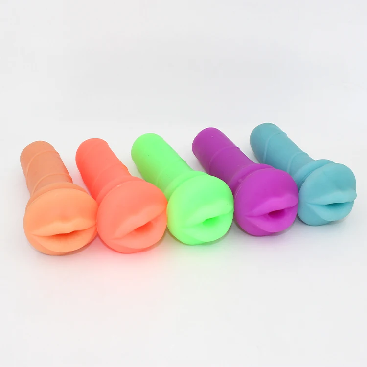 Pleasant Aircraft Cup Male Masturbator Silicone Artificial Mouth Oral Sex Masturbator cup