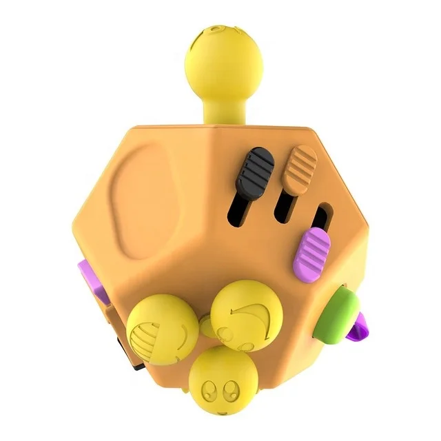Fidget Dodecagon 12 Side Fidget Cube Relieves Stress and Anxiety Anti Depression Cube for Children and Adults with ADHD ADD OCD