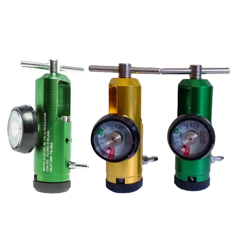High quality CGA 870 Mini size Medical Oxygen Pressure Regulator Breathing Apparatus Genre