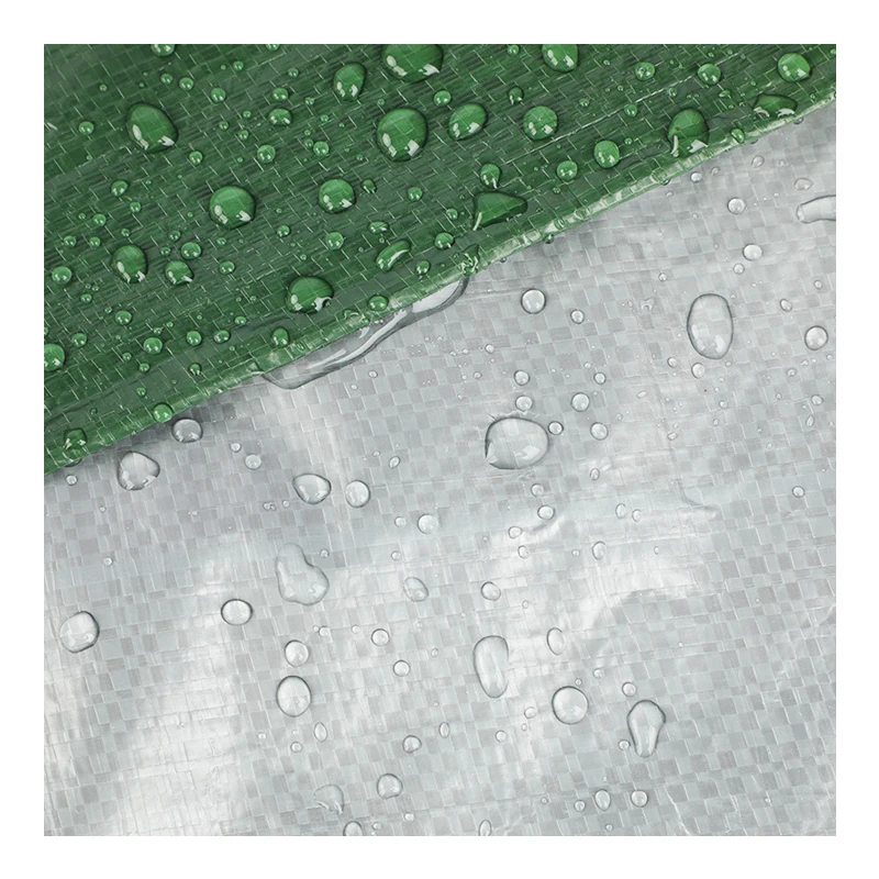 Customized lightweight Plastic woven fabric green silver car tarpaulin Tent Sunscreen truck Tent garage eyelet tarpaulin awning