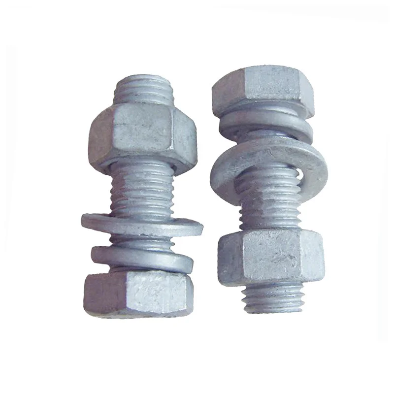bolt and nut/ Custom fastener carbon steel HDG Hex Bolt Nut and Washer DIN933 DIN931 Hex Bolt Nut And Washer hot dip galvanized
