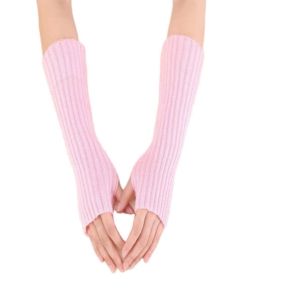 Осенне-зимняя серия новинка рукавицы без пальцев шерстяные длинные оптовая продажа с