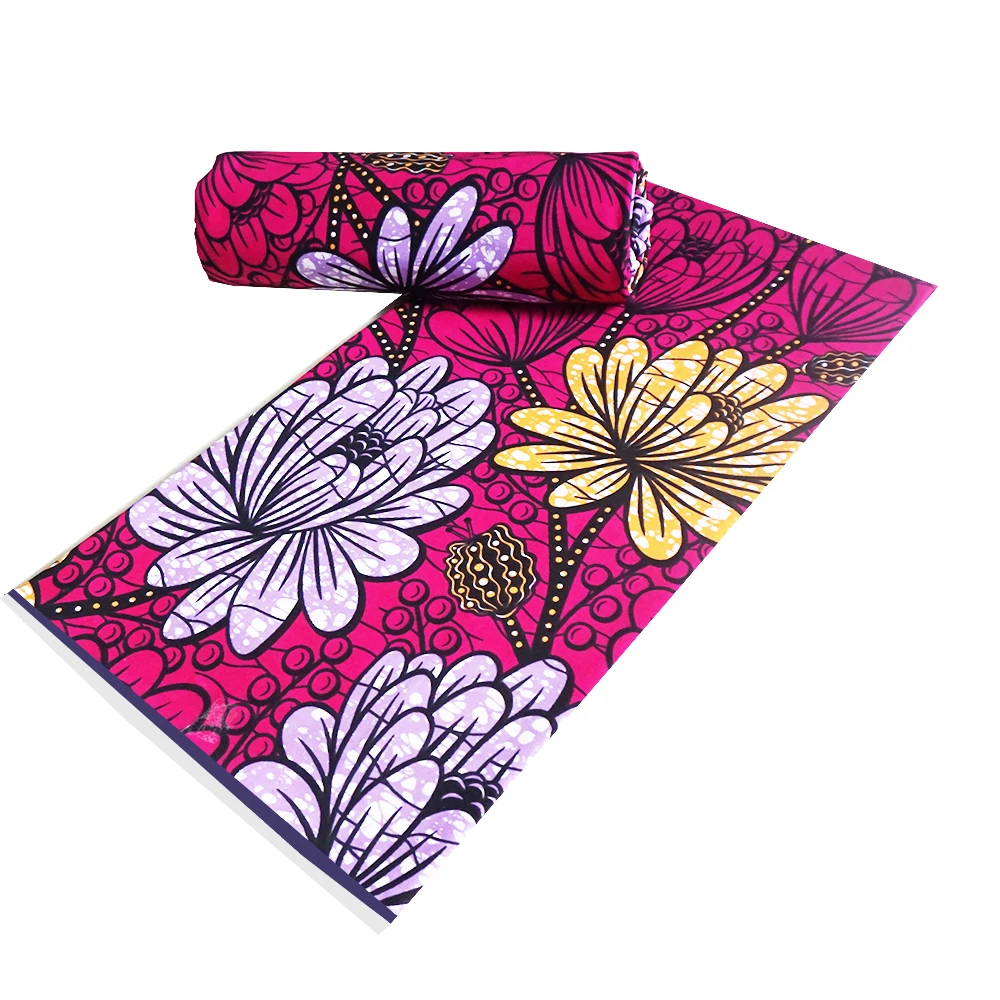 Wholesale african wax print 100% cotton soft african fabrics guaranteed veritable ankara wax fabric real wax for dresses