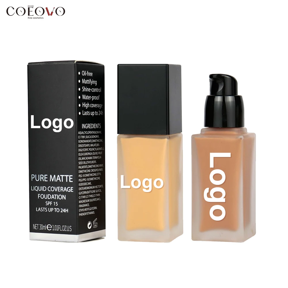 COEOVO make logo maquiagem foundation liquid fond de teint foundation for black women