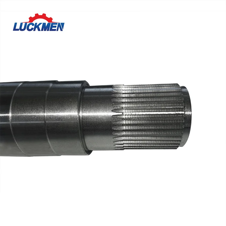 Precise Transmission Power Tiller Gear Shaft Customized Steel Large Spline Gear Shaft