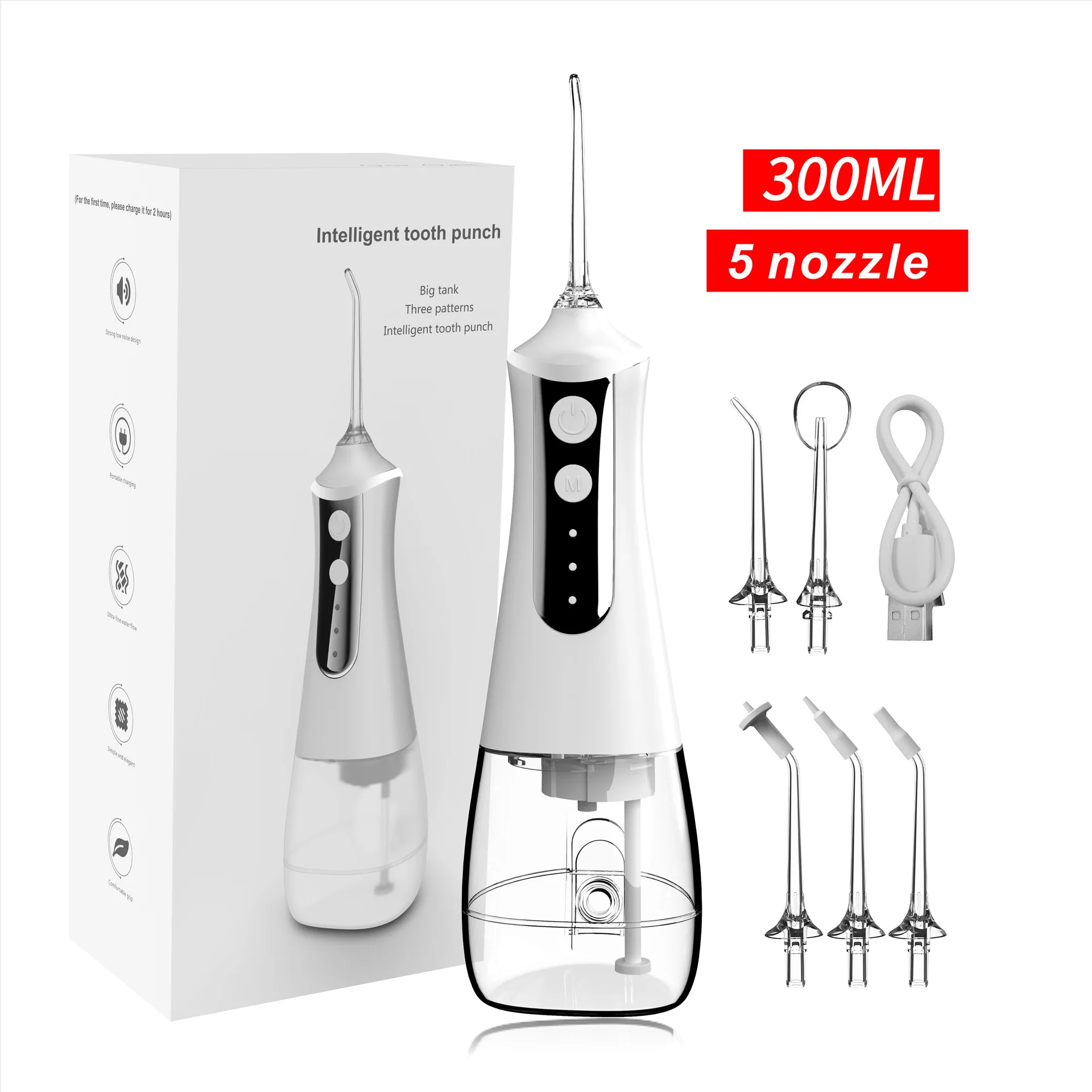 Factory OEM Affordable Rechargeable 350ML Portable Cordless Teeth Cleaning Dental Flosser Oral Irrigator Water Flosser