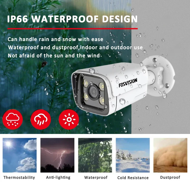 High quality Full Color 5mp 4ch Ip Poe Nvr CCTV Camera System Camera Kit Set Nvr Home Security Cctv System Two Way Audio