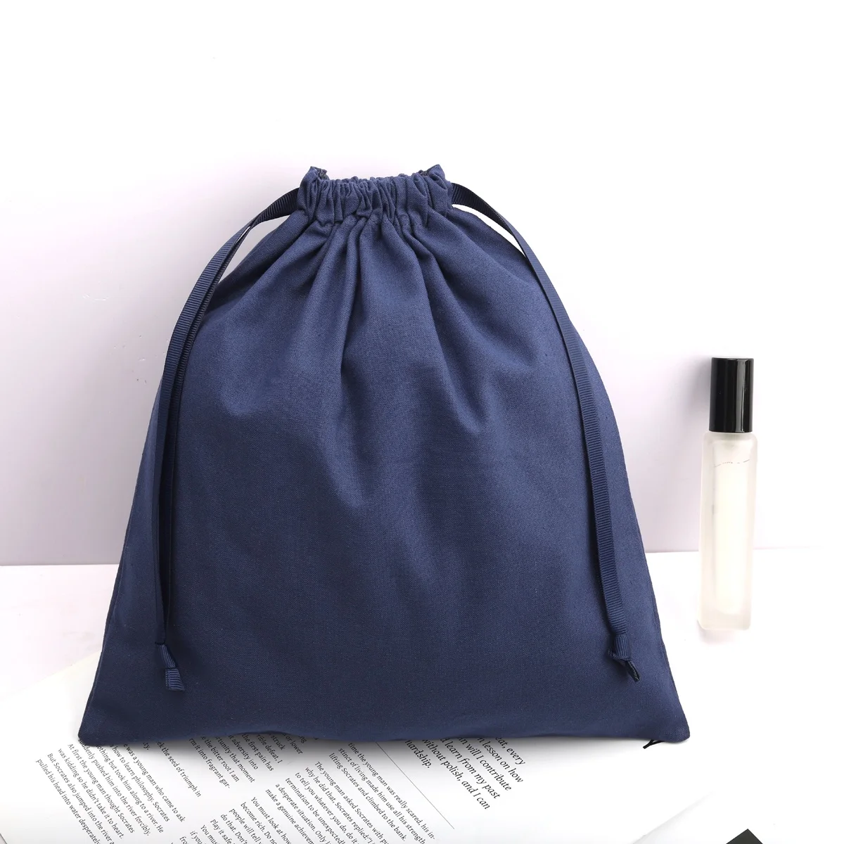 High Quality Cotton Linen Drawstring Dust Bag Hot Sale Soild Muslin Gift Shoe Packing Cotton Pouch