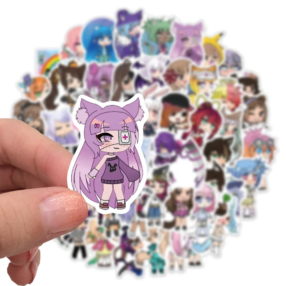 50 шт. Мультяшные милые наклейки Gacha Life для багажа блокнота холодильника декоративные детские игрушки оптовая продажа