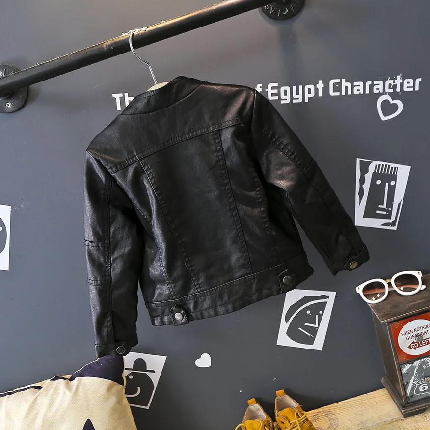 New Fashion Hot sale Children winter Clothing Kids Leather jacket for boys and girls