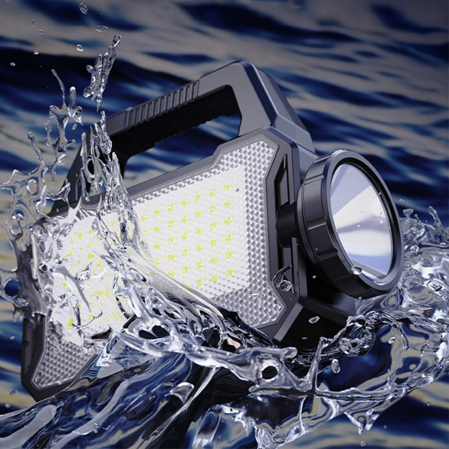 China Wholesale Rechargeable Emergency Light Long-Range Floodlight Solar Outdoor Handheld Searchlight