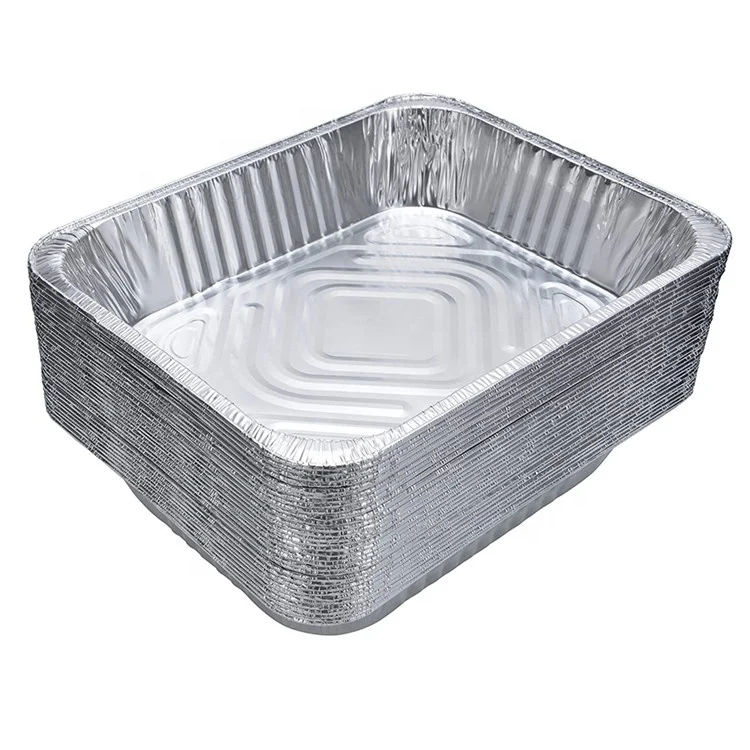 
Half Size Foil Pans with Lids 9x13 Aluminum Pans with Covers Disposable Food Containers With Dome Lid 