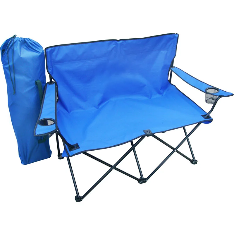 Factory Wholesale Portable foldable double chair outdoor camping beach folding double chair