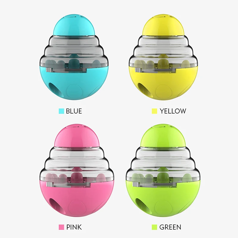 Amazon hot sale dog puzzle toy feeding bowl dispensing toys plastic dog toy leakage ball