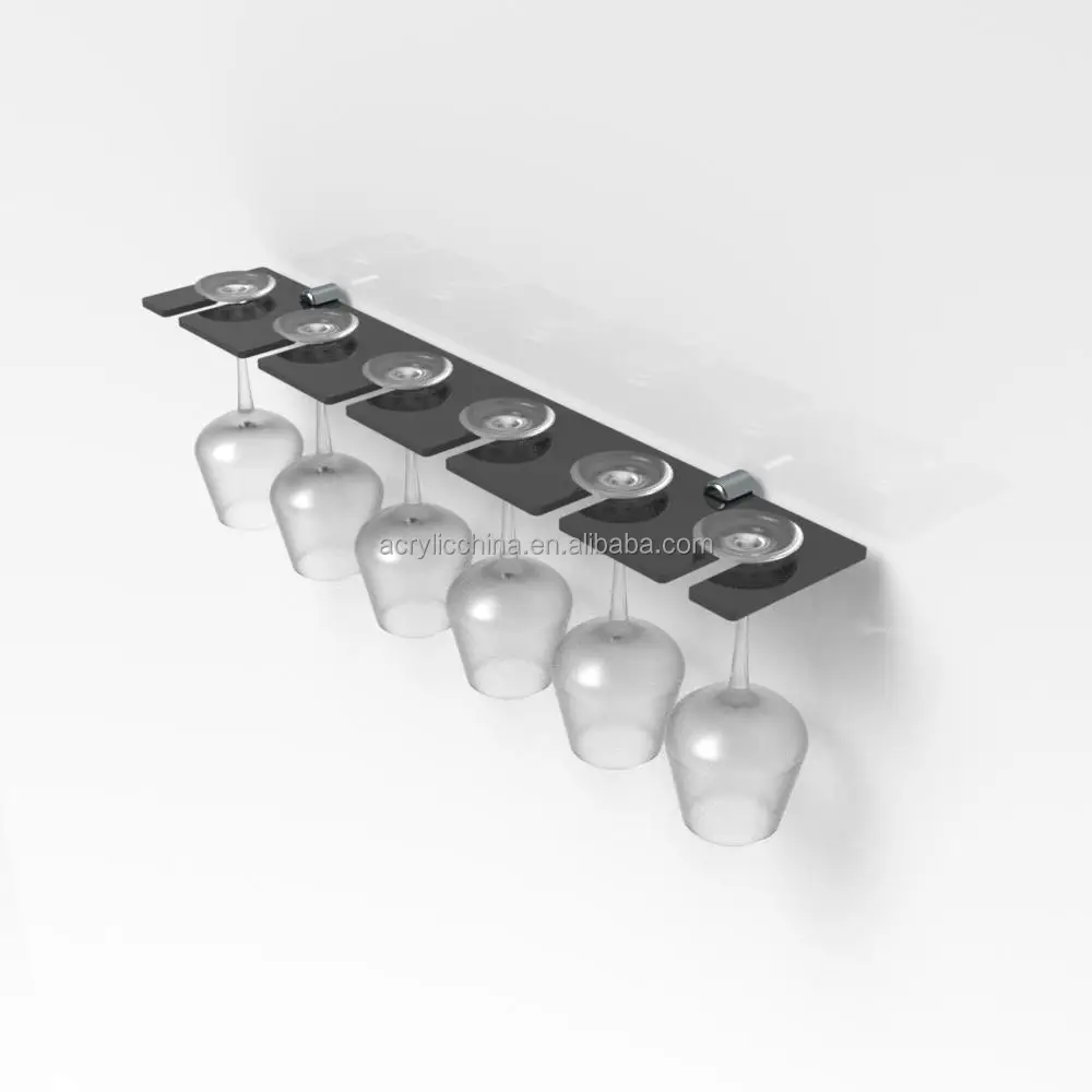 Acrylic Custom Transparent Acrylic Wine Glass Rack - Exquisite and Durable Design for Home and Restaurant Display