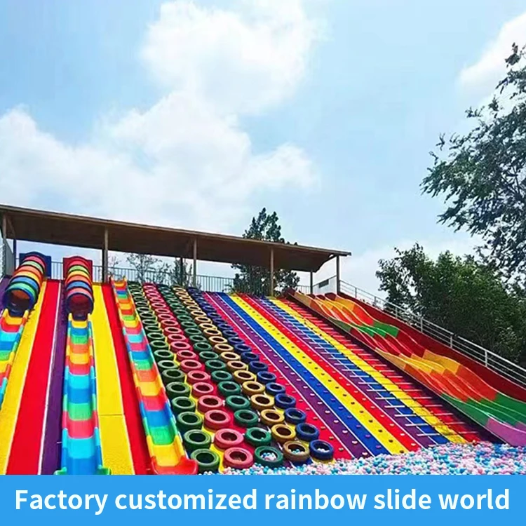 Colorful Dry Kids Plastic Slip Slide Rainbow Slide for Sale