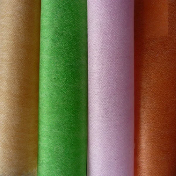 Eco-friendly Colorful Non-woven Adhesive Interlining PP Spun-Bond Viscose Technics Leaf Fabric