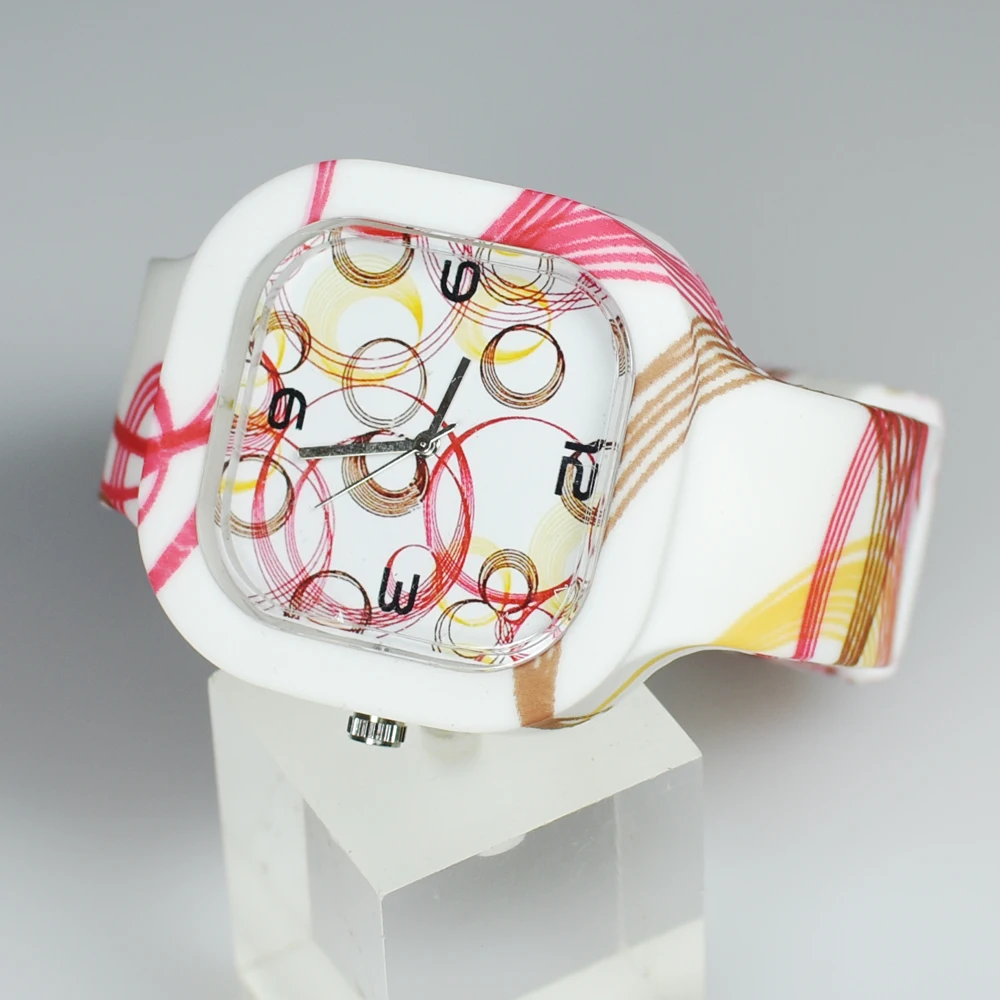 Newest 5ATM Waterproof TOP Quality Custom Jelly relogio Silicon Watch reloj