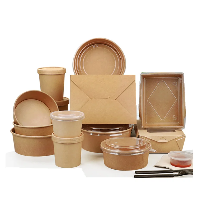 Salad Container Take Away Soup Paper Bowl for Food