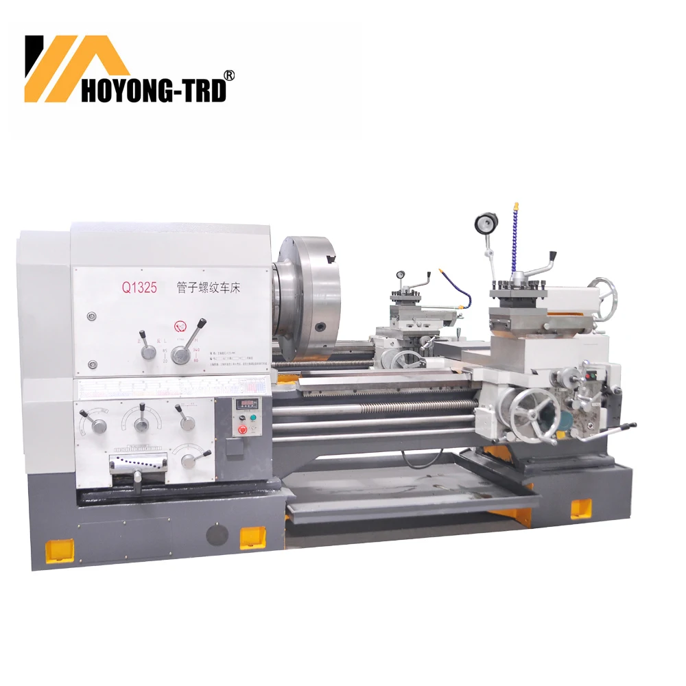 Q1325 semi automatic horizontal pipe threading lathe machine