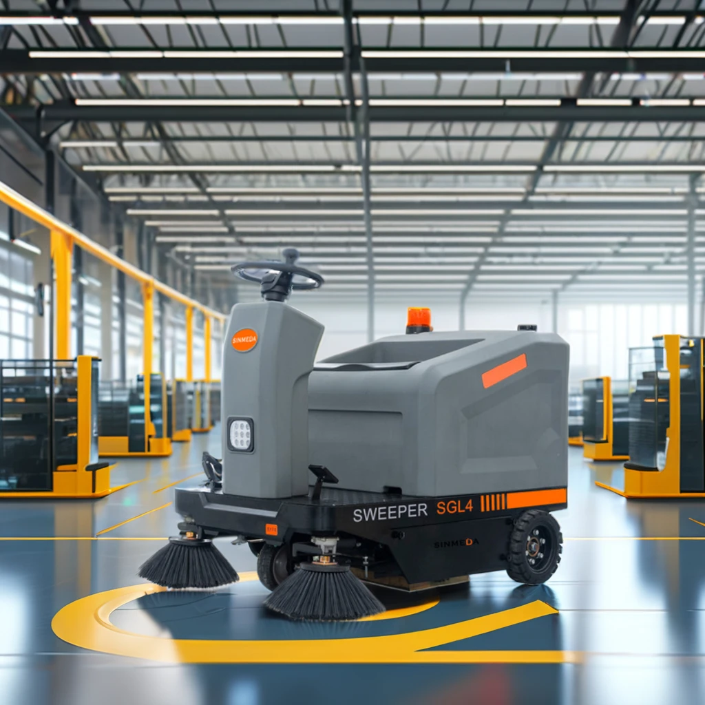 Ride-on Wet Industrial Floor Sweeper Floor Cleaning Machine SGL4 Customizable Electric Plastic Factory Price New Condition 267