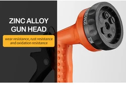 Garden Water Guns hand hose nozzle car washing gun 6-Pattern Metal Hand Watering Gun Garden