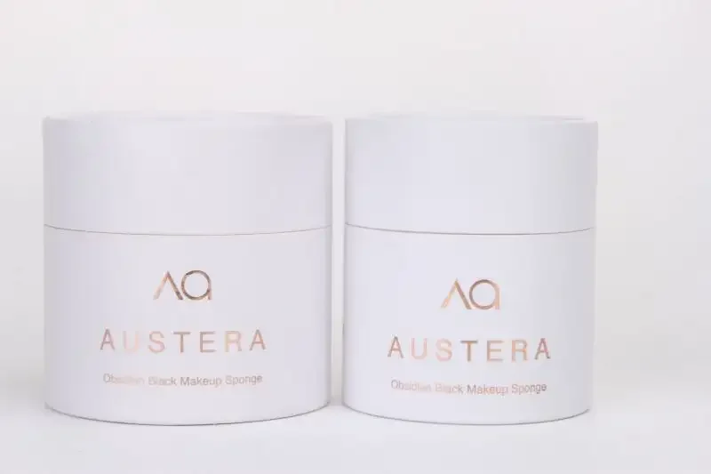 Eco friendly luxury  makeup product packaging cosmetic cardboard tube with powder shaker