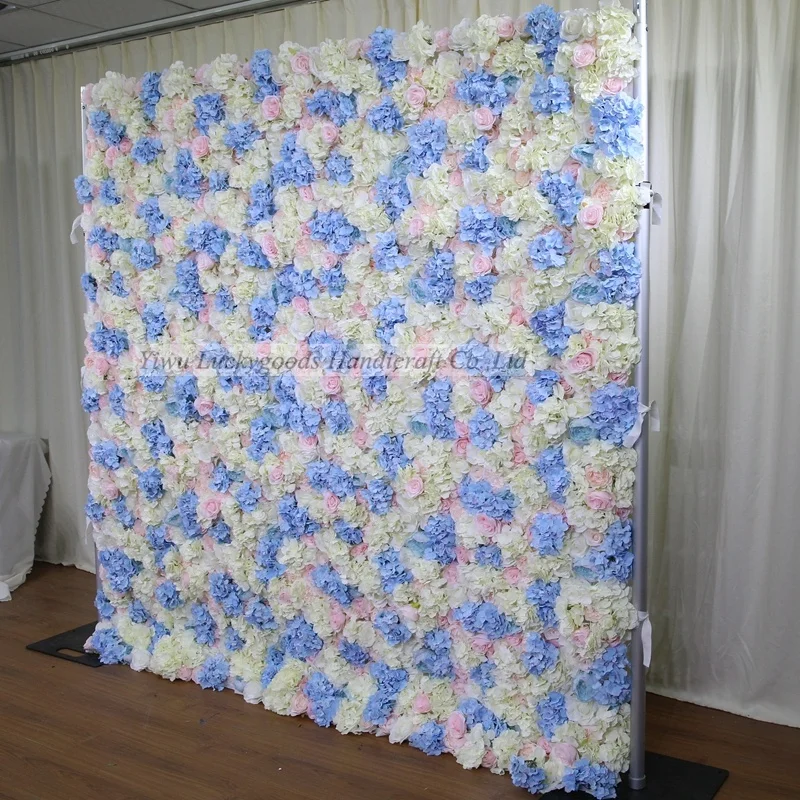 LFB1101 roll up flower wall cloth base for wedding photo backdrop