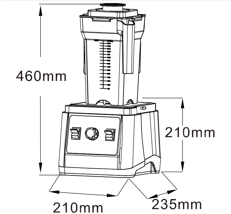 1500W Red High Performance Commercial Food Blender