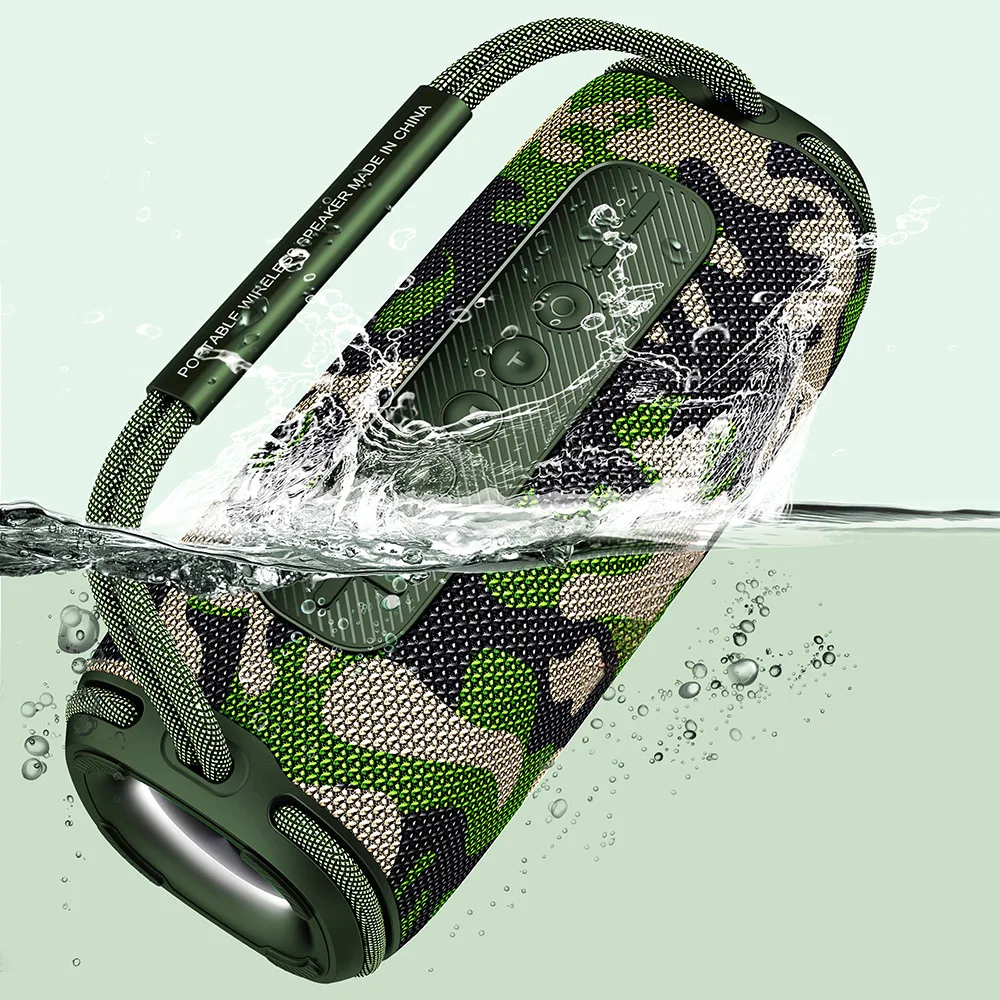 20W Stereo Built-in 5200mAh Battery Waterproof IPX6 BT TWS  Wireless Speaker