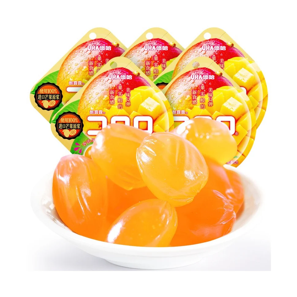 Hot popular individually wrapped multi-flavored halal fruit gummies with sweet candy coating jam jelly gummies