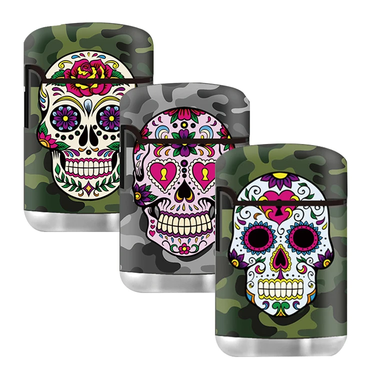 
Windproof Funny Novelty Fashion Cartoon Skull Piezo Plastic Refill Lighter 