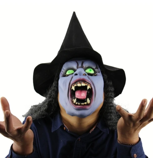 Fang Fang Dark Night Witch Halloween Bar Ghost House Ball Props Pullover Terror Ghost Mask