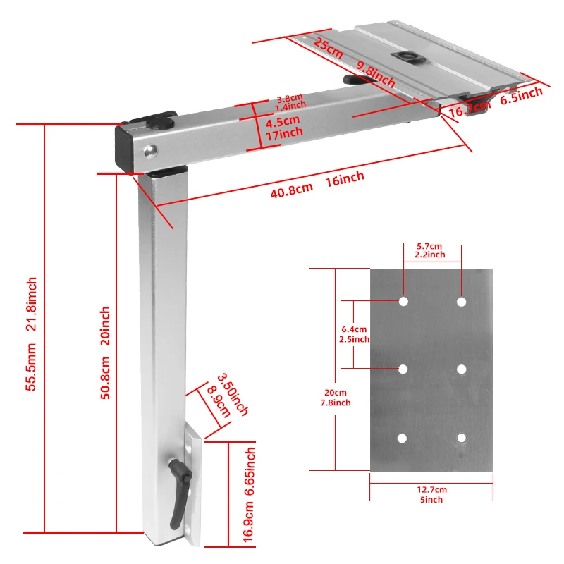 Motorhome Aluminum Alloy Folding Table Leg Dining Rotatable Height Adjustable Caravan Campervan RV Table Leg
