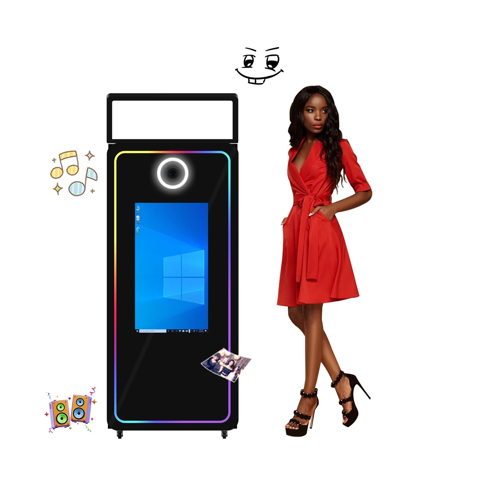 magic mirror photo booth 45 inch mirror photobooth latest selfie mirror photo booth circle photo booth machine