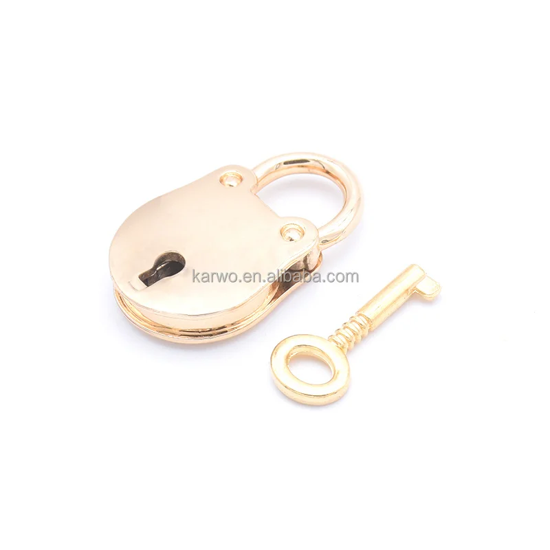 karwo fancy small round padlocks accessories wholesale silver gold colored key padlock and lock
