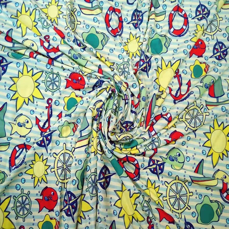 
China Manufacturer Wholesale Printed 95% Modal 5% Lycra Knit Fabric Soft Textile For Clothing 