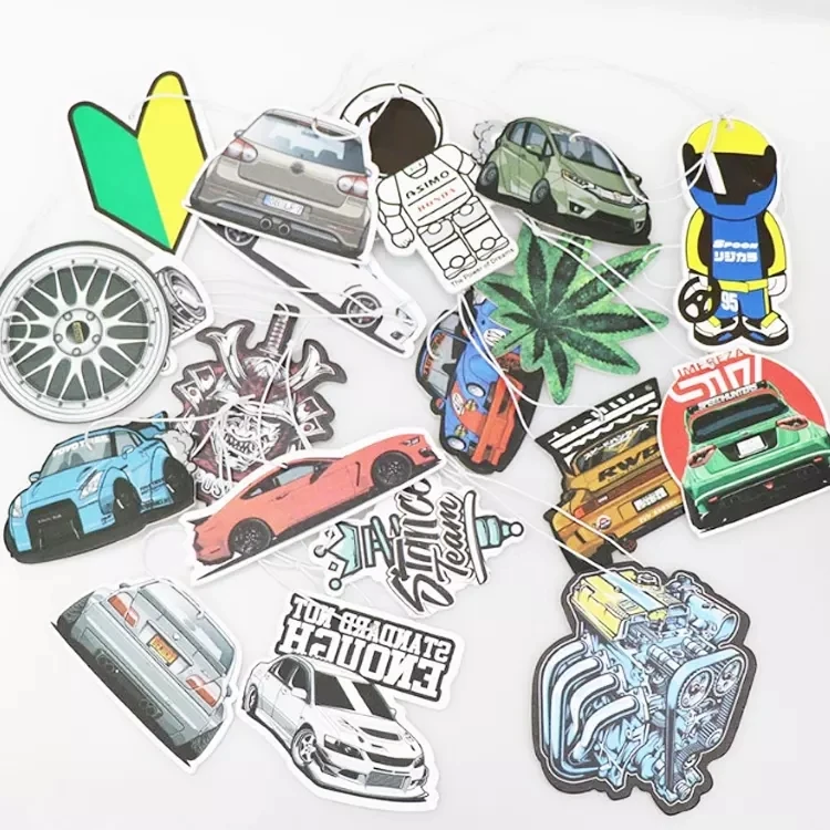 Bulk Promotion Gift Custom logo Home Car Long Lasting Scents Sheet Hanging Perfume Fragrance Card Paper Car Air Freshener