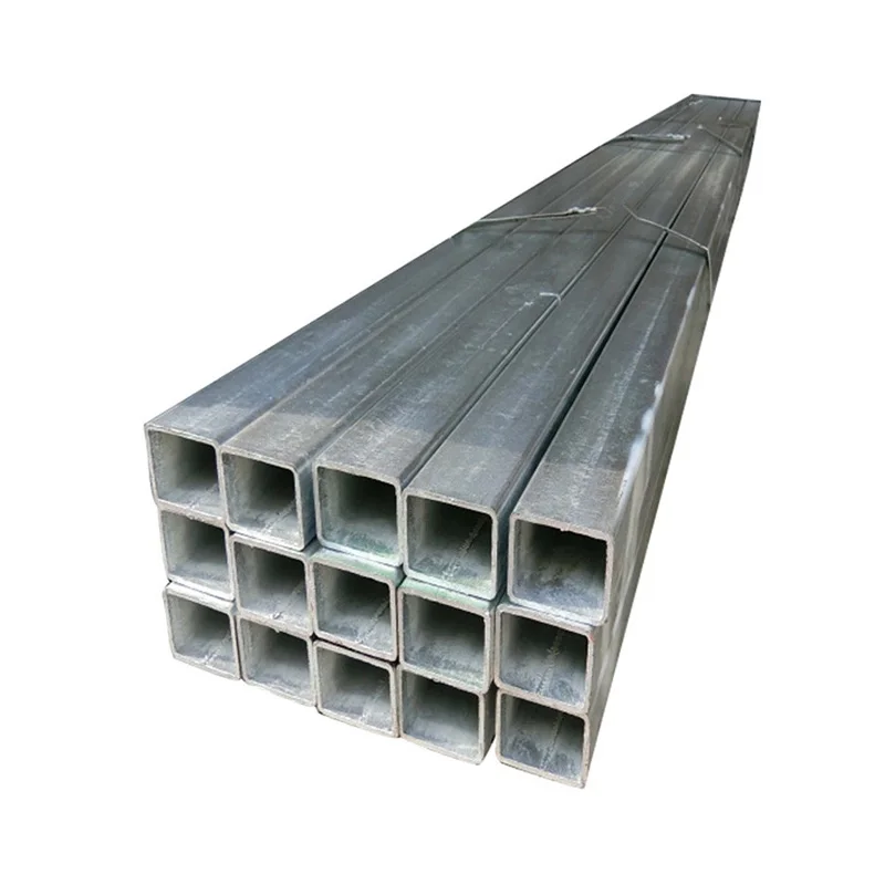 Hot dip 1mm-40mm thickness structure galvanized square & rectangular steel pipe with price per meter
