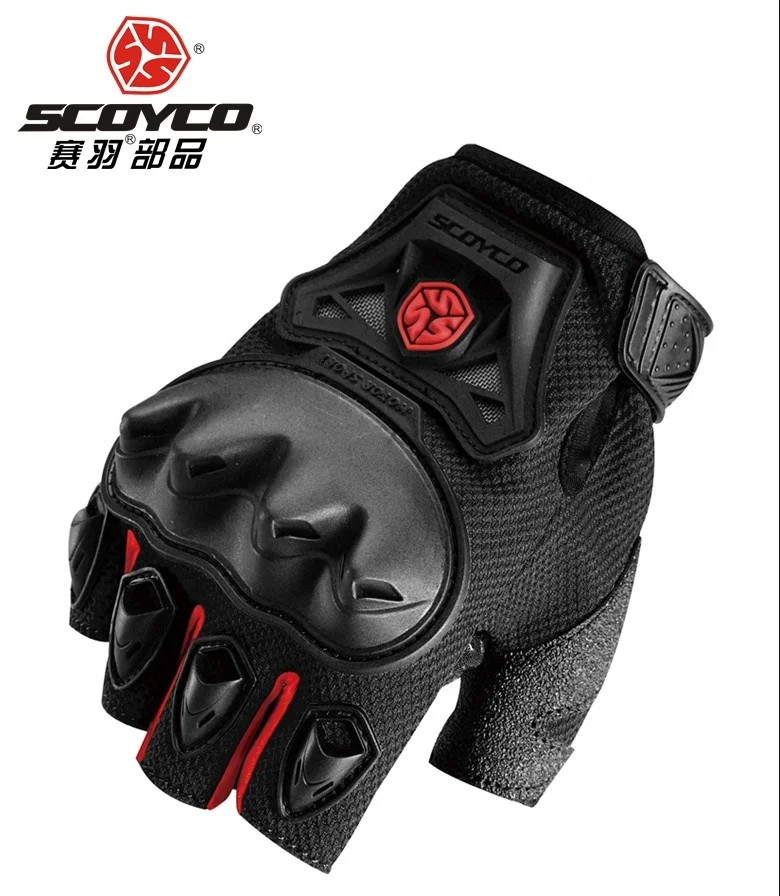 Mens Scoyco Motorcycle Mittens Knight Full Finger Winter Windproof Motocross Mittens Half Finger Motor Race Mittens