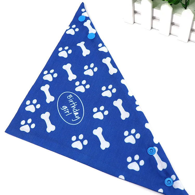 custom printing cotton birthday dog scarf bandana