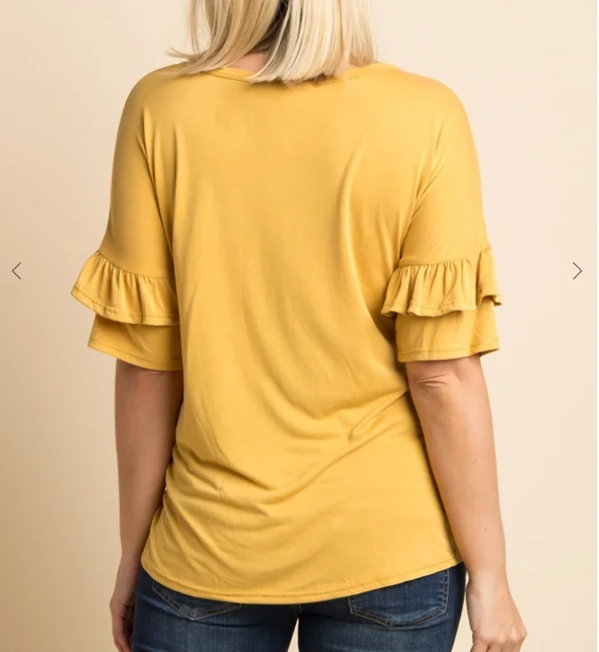 Топ для грудного вскармливания с рюшами на рукавах Одежда для беременных топы для беременных женские топы