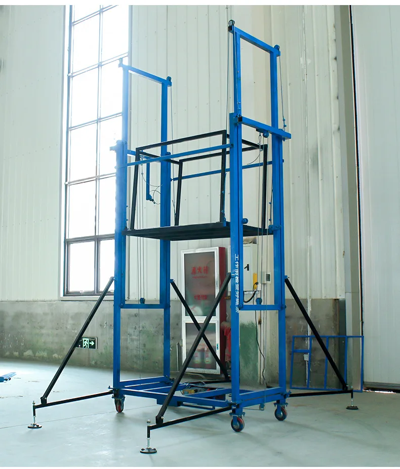 2-8M 500KG Remoto Control Electric Lifting Ladder Scaffolding Mobile Telescopic Folding Platform